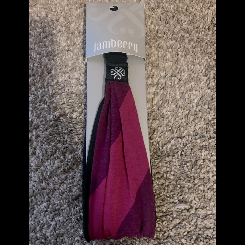 🆕 Jamberry plum, pink, and black braided headband